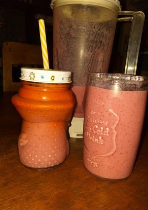 Una foto de Batido de Frutilla y Frambuesa