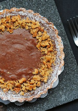 核桃巧克力起司塔 Walnut chocolate cheese tart 的食譜成品照片