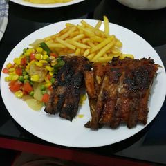 A picture of Famous Baby Back Ribs Fall Off from Bones ala Tony Roma's Style.