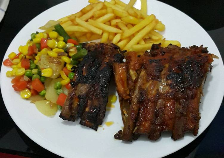 Steps to Prepare Speedy Famous Baby Back Ribs Fall Off from Bones ala Tony Roma&#39;s Style