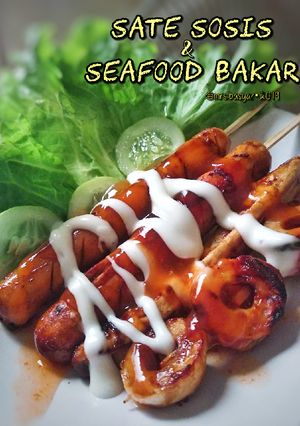 Foto resep Sate sosis & seafood bakar
