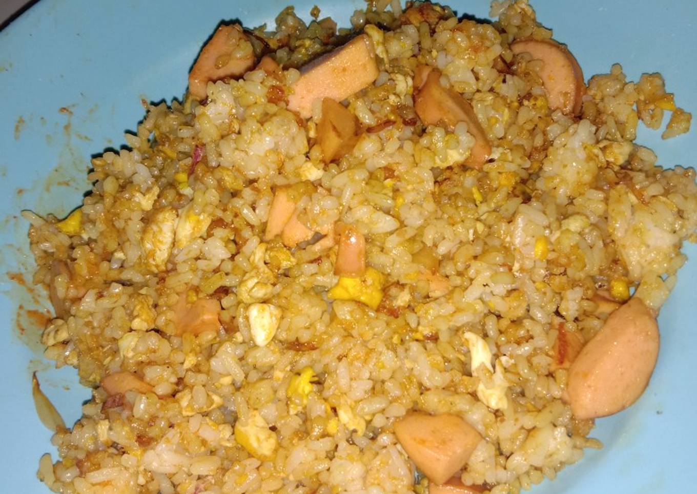 Nasi goreng sosis kanzler hot