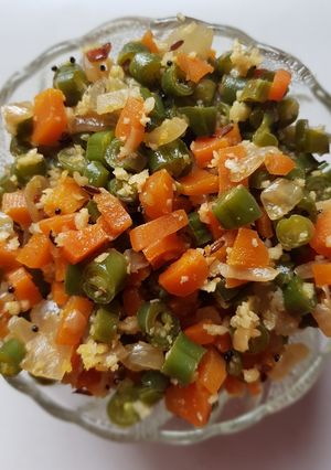 A picture of Carrot Beans Poriyal.
