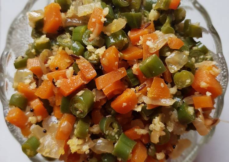 Recipe of Perfect Carrot Beans Poriyal