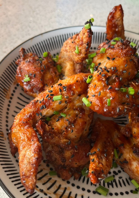 Una foto de Alitas de pollo bbq en AirFryer