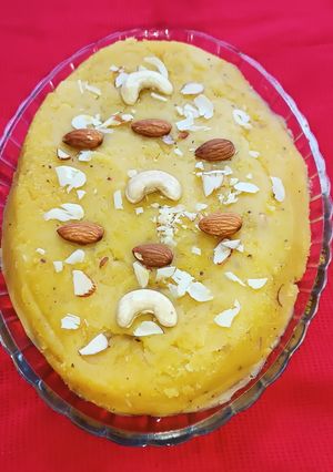 A picture of Sweet Potato and Fresh Cream Halva.