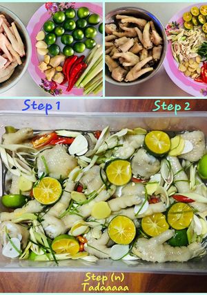 Hình của món Chân gà sả tắc.
