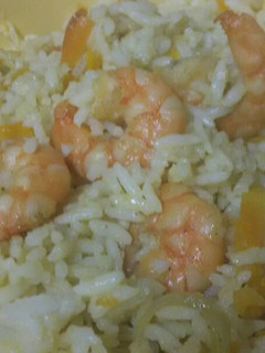 Una foto de Arroz con langostinos