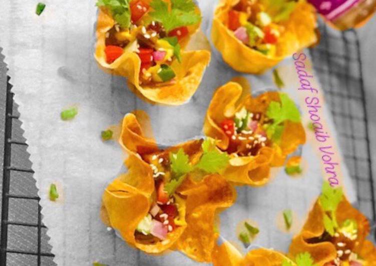 How to Prepare Super Quick Homemade Chicken wontons Cups