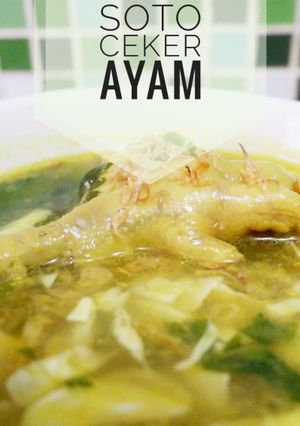 Foto resep Soto kuning ceker ayam praktis