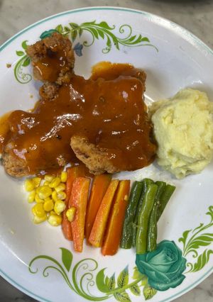 Foto resep Chicken steak mashed potato saos lada hitam