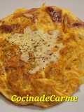 Spanish Potato Omelette with Ham and Cheese
