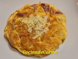 Tortilla de patatas con jamón y queso