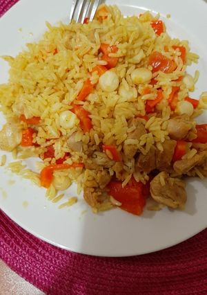 Una foto de Arroz a la jardinera