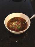 Roasted stuffed pepper soup