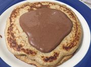 Una foto de pancakes de avena y proteína