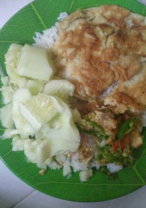 Foto resep Sambel tempe telur dadar