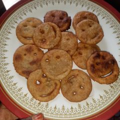 A picture of Sweet potatoes smileys.