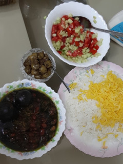 عکسی از دستور قورمه سبزی