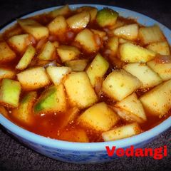 A picture of Katki Keri (Instant raw mango pickle).