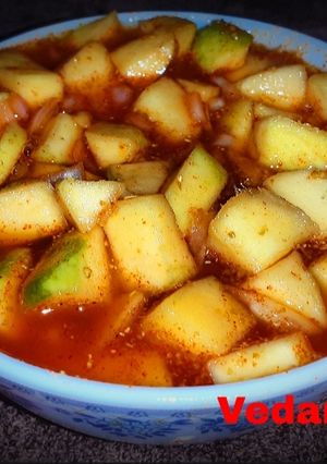 A picture of Katki Keri (Instant raw mango pickle).