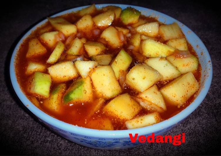 Katki Keri (Instant raw mango pickle)