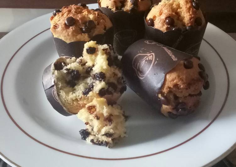 Cara Gampang Membuat Muffin Vanila Chocochip, Enak Banget