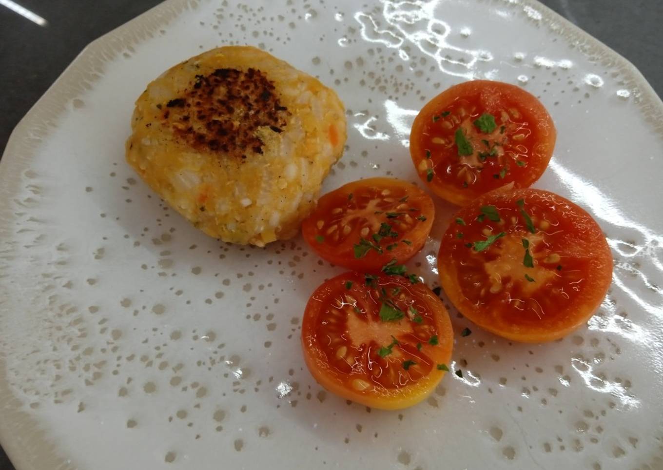 Hamburguesas de lentejas rojas y arroz