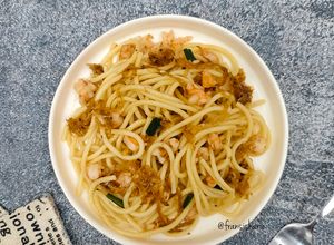 Foto resep Spaghetti Udang Katsuobushi