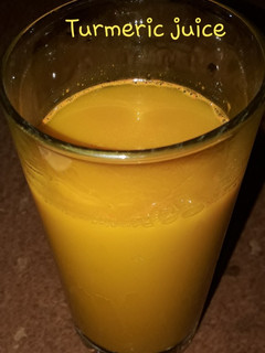 A picture of Turmeric juice.