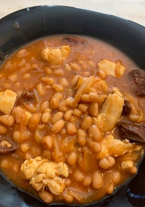 Hagymás bab turbózva (egytálétel) recept fotója
