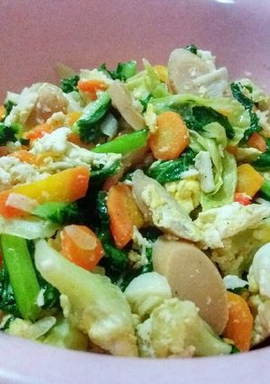 Foto resep Orak arik sayur + Sosis + Telur