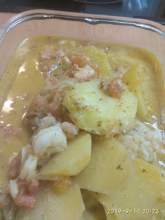 Una foto de Rape con gambas