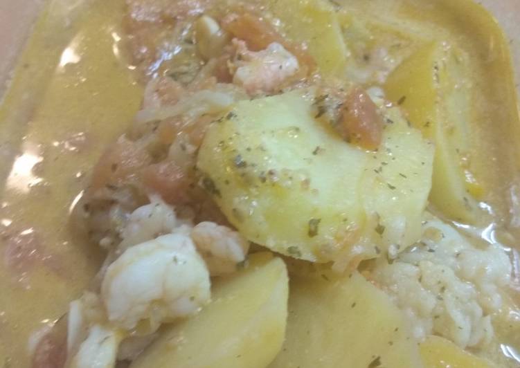 Rape con gambas