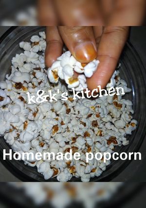 A picture of Homade popcorn.