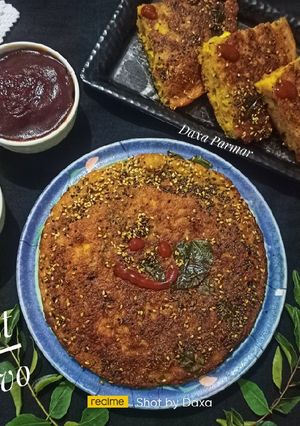 A picture of Instant Rava Handvo (Traditional Gujarati Handvo).
