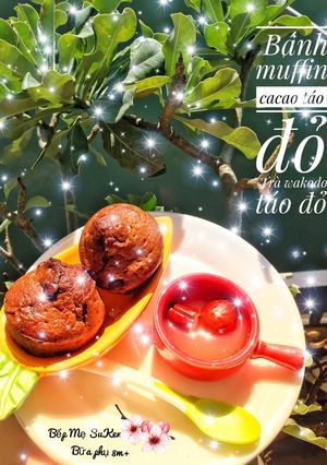 Hình của món Bánh muffin táo đỏ khô.