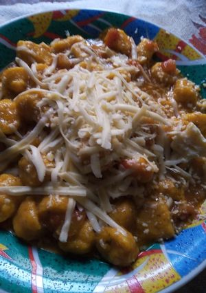 Una foto de Ñoquis de zanahoria caseros