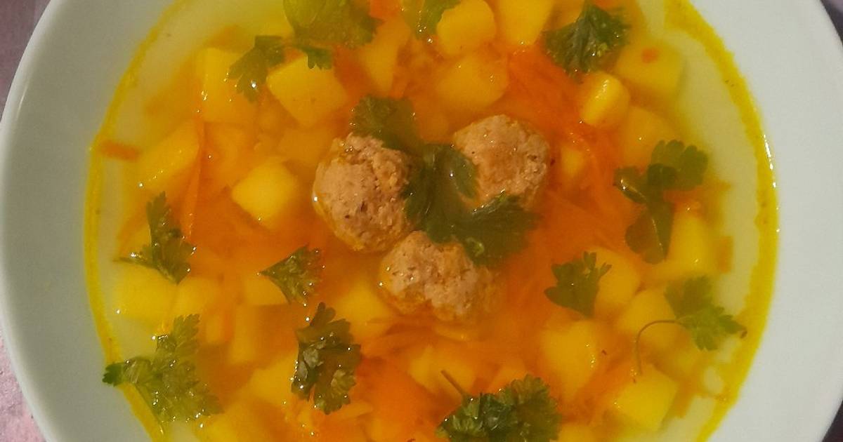 Суп с фрикадельками с рисом - пошаговый рецепт с фото
