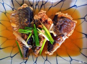 Hình của món Cá Saba sốt tương miso.