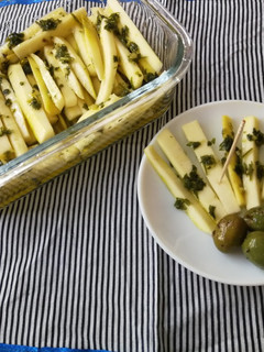 Una foto de Boquerones falsos al vinagre🌱vegetariana