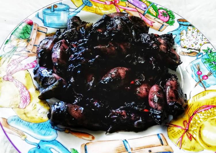 Resep Cumi bumbu hitam sederhana, Lezat Sekali