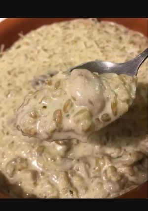 صورة لوصفة شوربة الفريكة بالكريمة