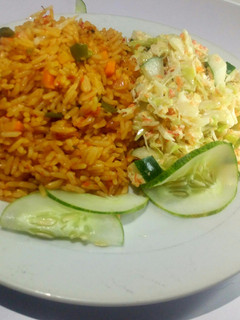A picture of Jollof rice by kelechi Okorie.