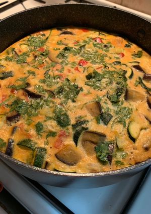 Zöldséges tortillalepény recept fotója