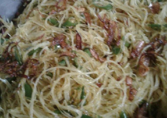 Standar Bagaimana cara bikin Bihun cabe ijo tabur bawang goreng dijamin spesial