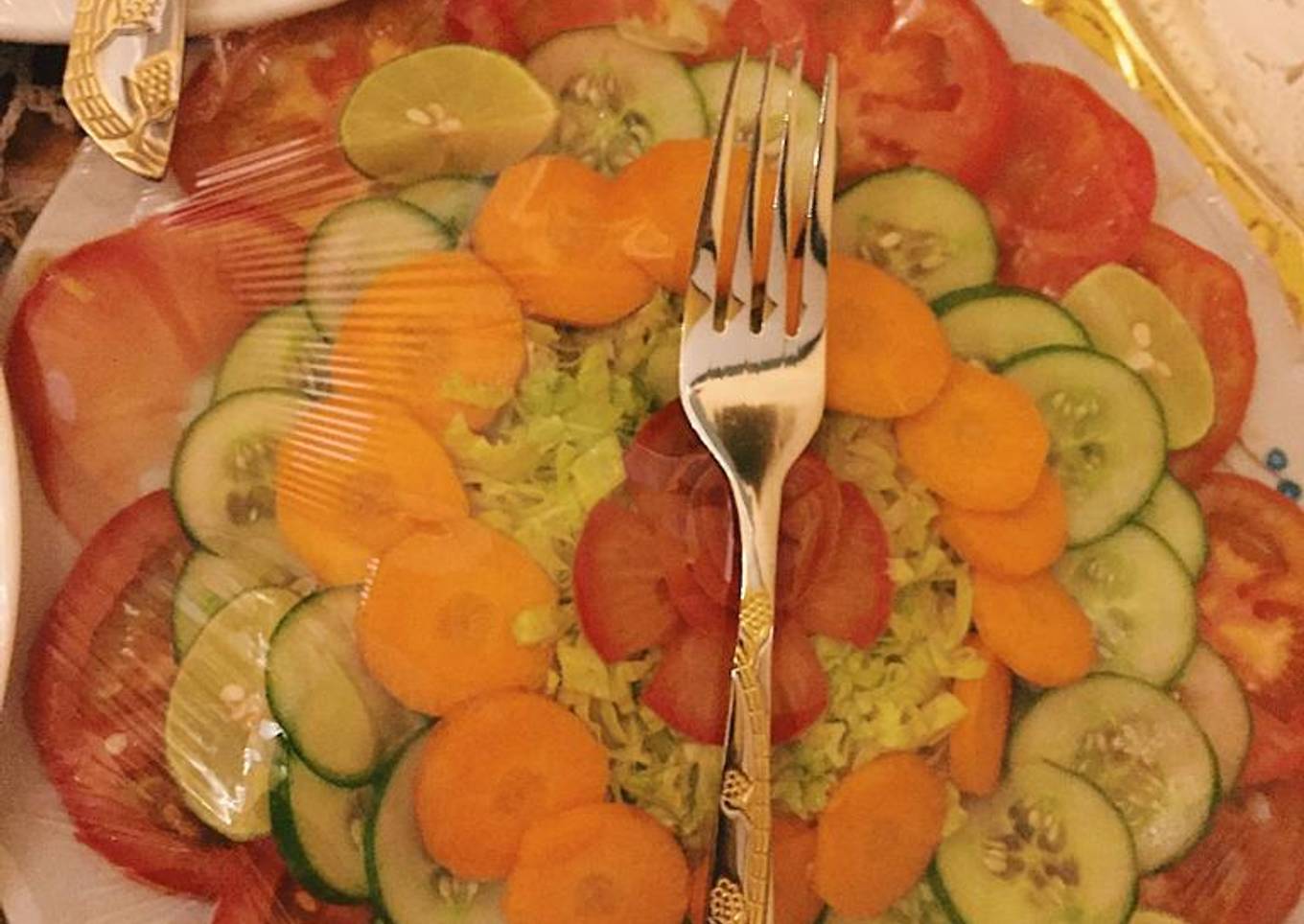 Happy vegetable salad