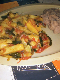Una foto de Papas con rajas a la mexicana