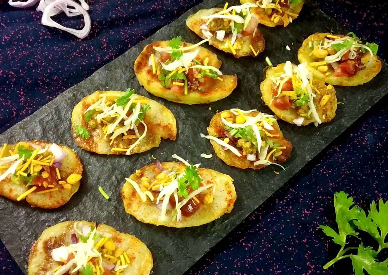 Grilled Aloo slice chaat