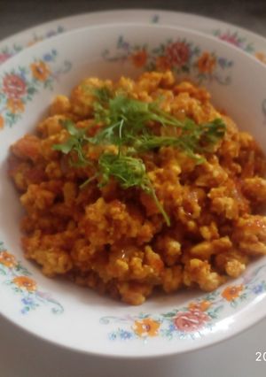 A picture of Paneer burji.